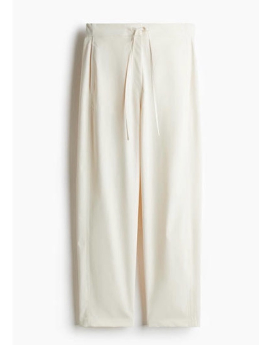 H&M ANKLE-LENGTH BARREL-LEG
PANTS IN CREAM
